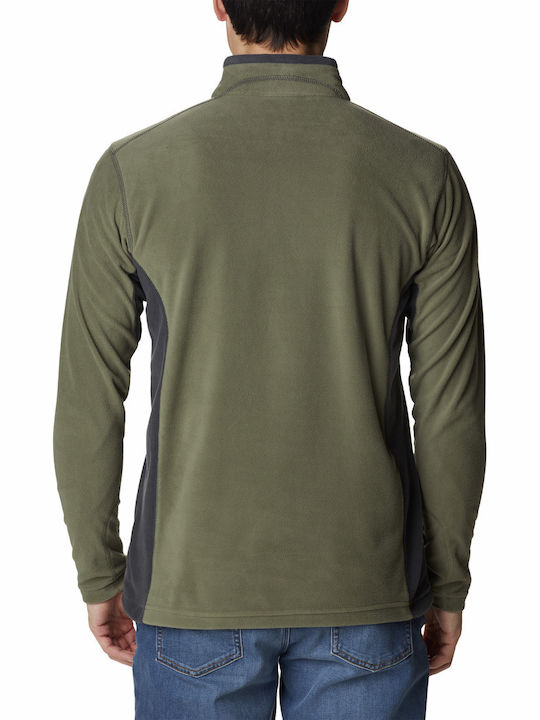 Columbia Herren Langarmshirt Ausschnitt mit Reißverschluss Green.