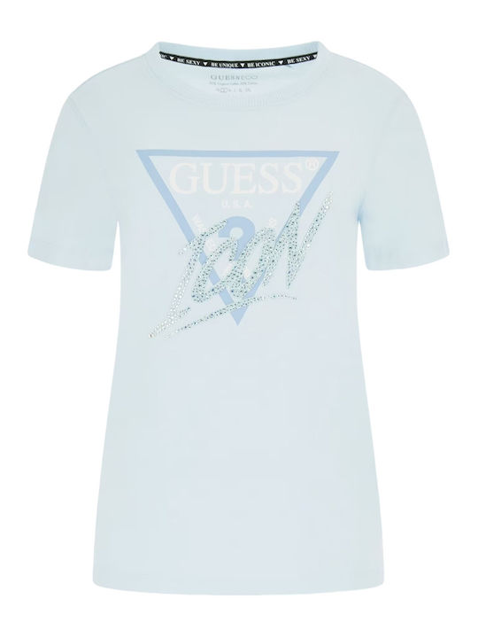 Guess W Ss Γυναικείο T-shirt Blue