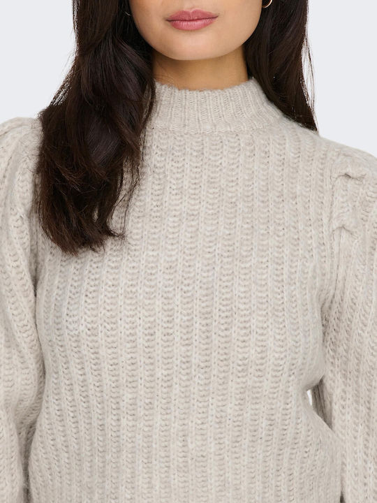 Only Women's Long Sleeve Sweater Ecru