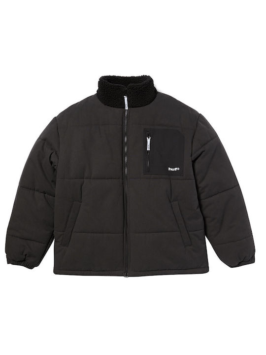 HUF Herren Winter Jacke Puffer Black