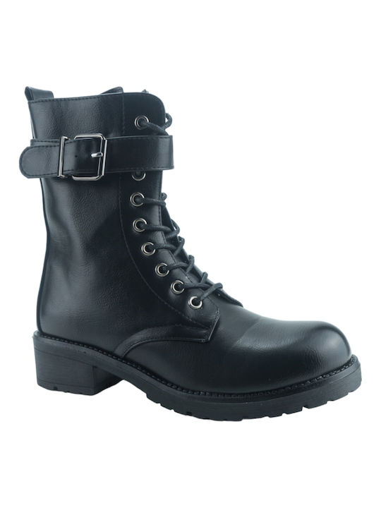 Plato Damen Knöchelstiefel Schwarz