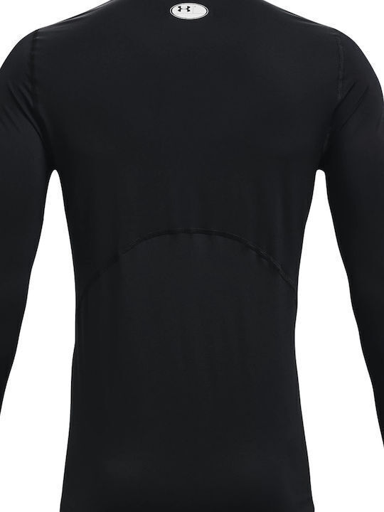 Under Armour Hg Armour Ανδρική Ισοθερμική Μακρυμάνικη Μπλούζα Compression Μαύρη