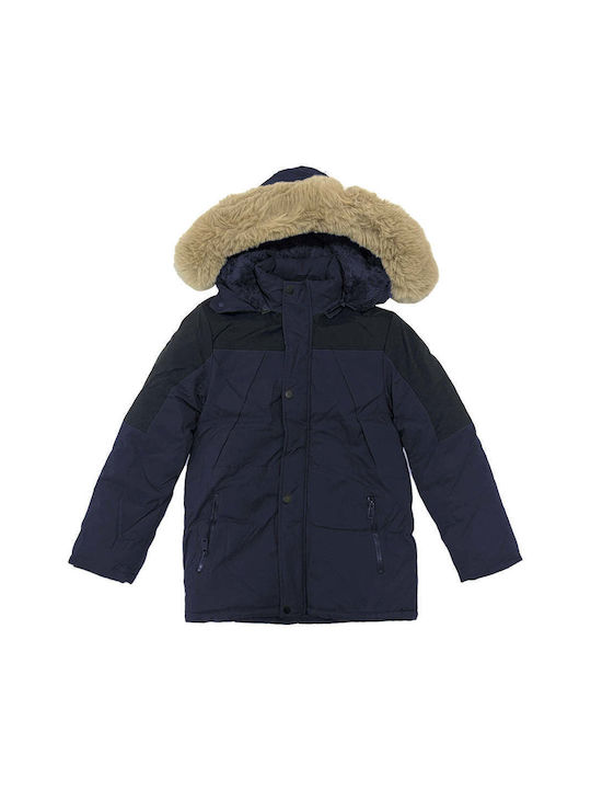 Ustyle Kids Parka with Lining & Hood Blue