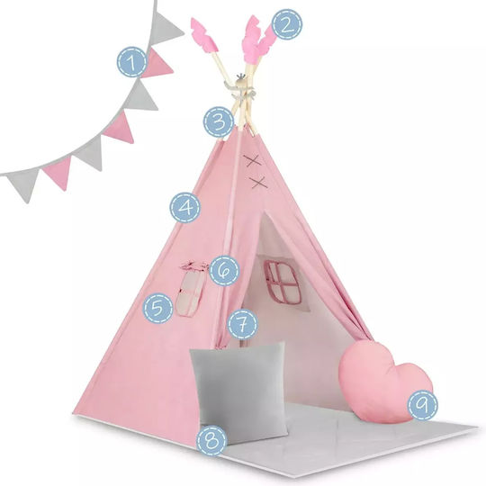 Nukido Kids Indian Teepee Play Tent Teepee for 3+ years Pink