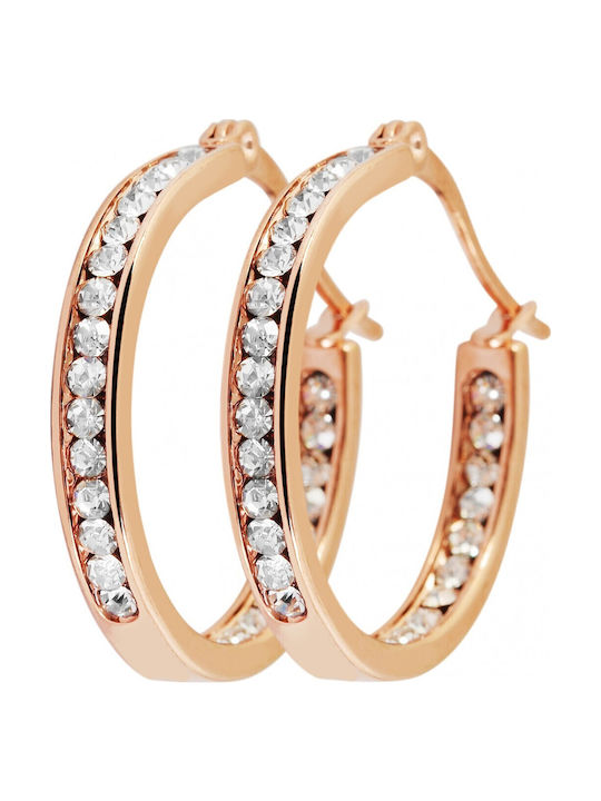 Akzent Steel Hoop Earrings Gold Plated Akzent Steel Hoop Earrings Gold Plated