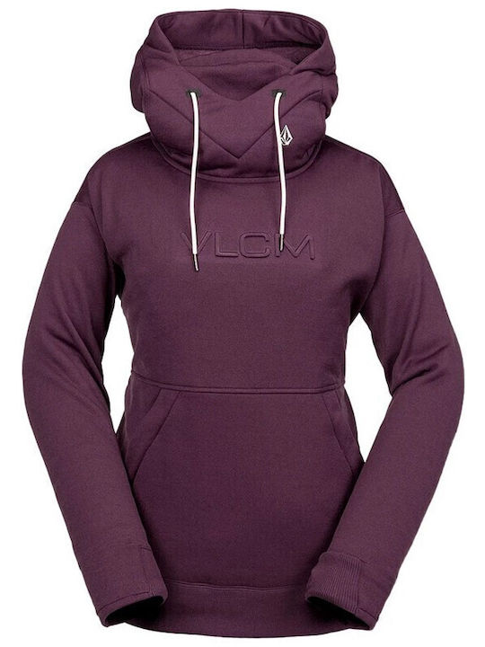 Volcom Women's Hooded Fleece Sweatshirt Blackberry