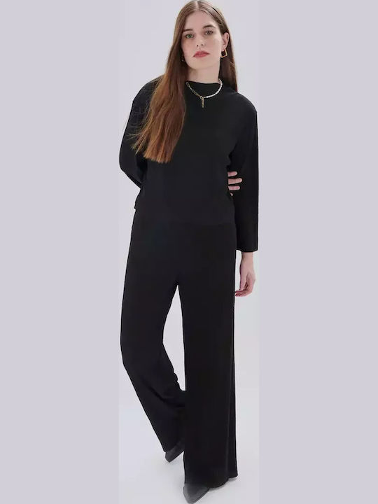 Women's Fabric Trousers Black