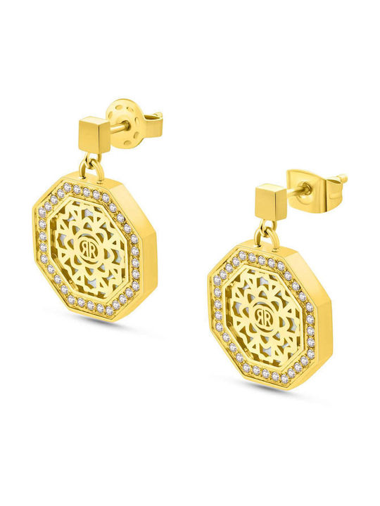 Cerruti Earrings made of Steel Gold Plated with Stones