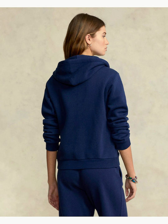 Ralph Lauren Women's Hooded Fleece Sweatshirt Blue