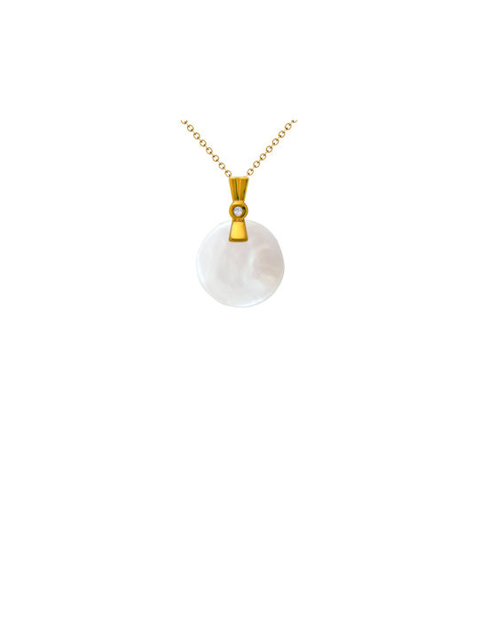 Margaritari Necklace from White Gold 18k with Pearls