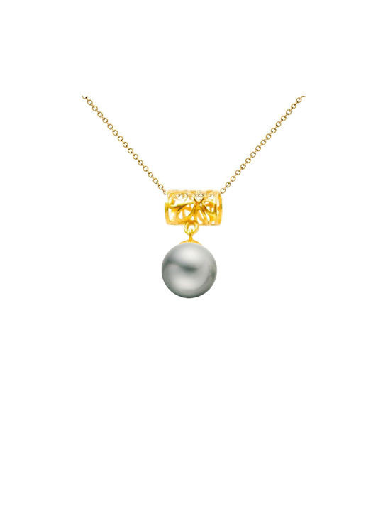 Margaritari Charm from Gold 18k with Pearls