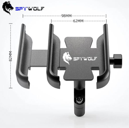 Spywolf Mount Phone Motorcycle with Adjustable Arm 3.5-6.5" for Steering Wheel