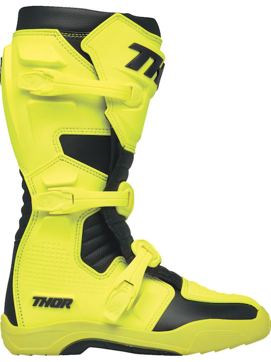 Thor MX Blitz XR Cizme Motocross Bărbați Din piele ACID/Black