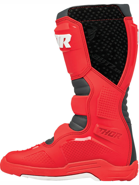 Thor MX Blitz XR Ανδρικές Μπότες Motocross Δερμάτινες Red/Charcoal