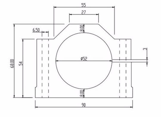 Haitronic 52mm Spindle Clamp HR0680