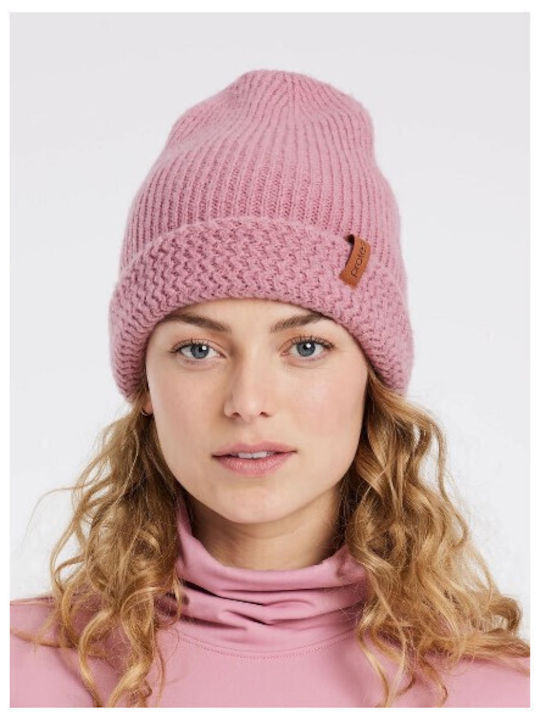 Beanie Unisex Σκούφος Πλεκτός σε Ροζ χρώμα