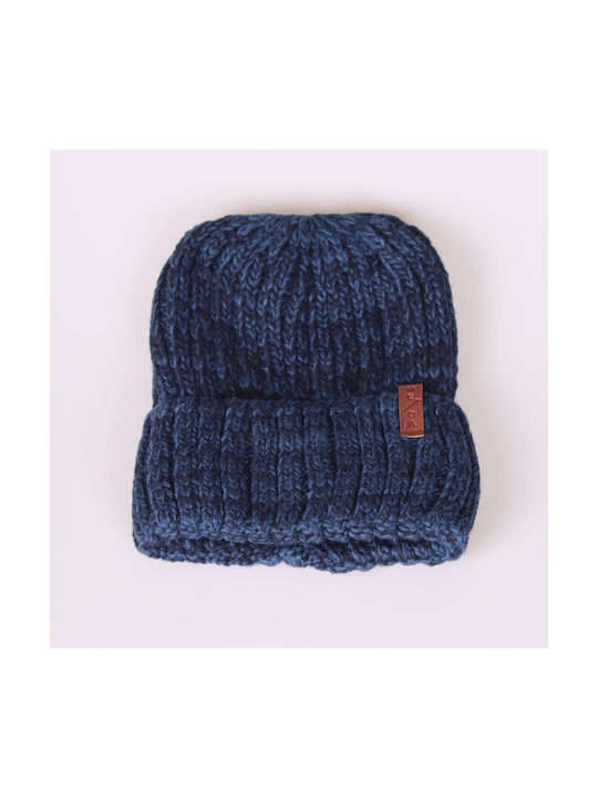 Kids Beanie Set with Scarf & Gloves Knitted Navy Blue