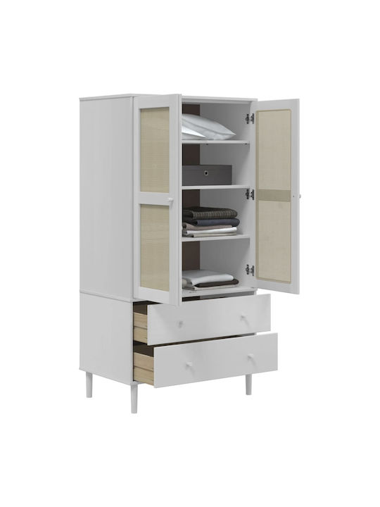 Doppeltür Kleiderschrank White 90x55x175cm
