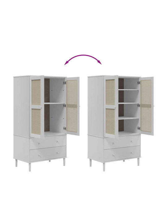 Doppeltür Kleiderschrank White 90x55x175cm