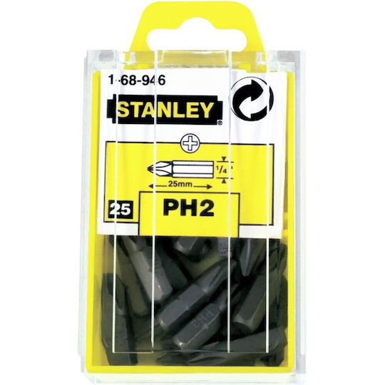 Stanley Σετ 25 Μύτες Κατσαβιδιού Σταυρός