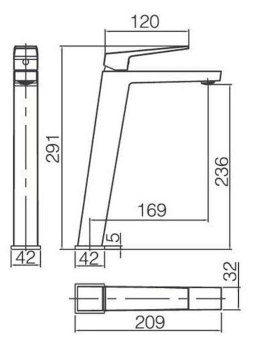 Imex Mixing Tall Sink Faucet Gold
