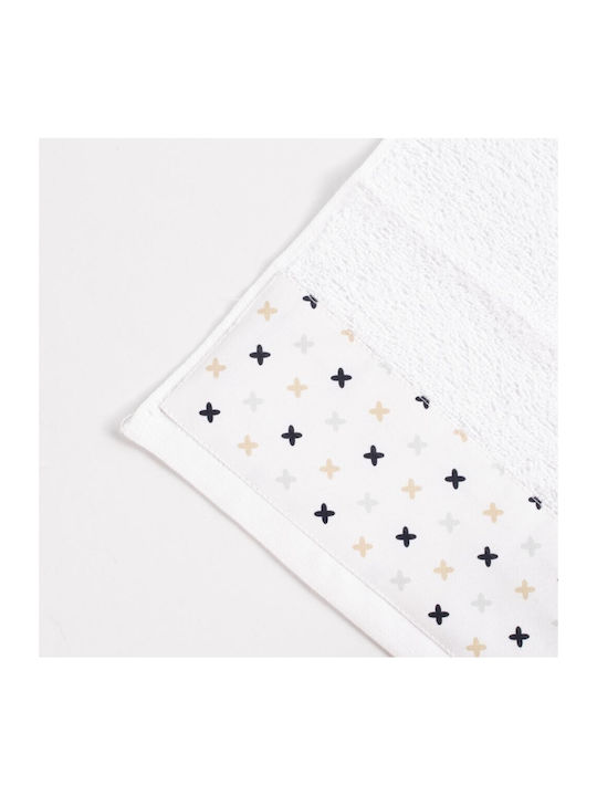 Linea Interiors Set Babyhandtücher 3tlg White-Grey Gewicht 500gr/m²