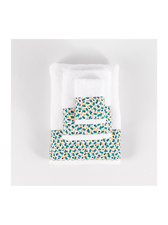 Linea Interiors Set Babyhandtücher 3tlg White-Green Gewicht 500gr/m²