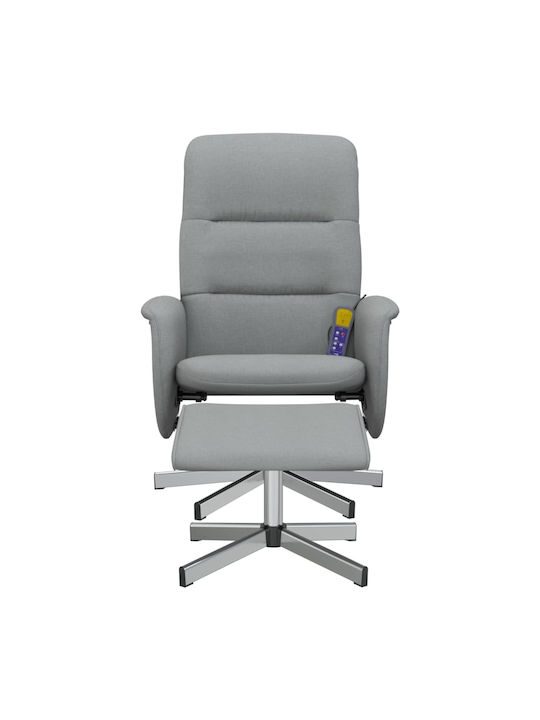 Relax Armchair Massage Swivel with Footstool Ann. Grey 49x32x36cm