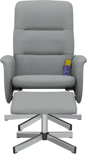 Фотьойл Relax Масаж Въртящ С поставка за крака Ann. Grey 49x32x36см