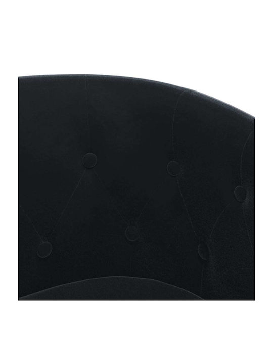 Μπάρελ Πολυθρόνα Βελούδινη Μαύρη 70x56x68cm