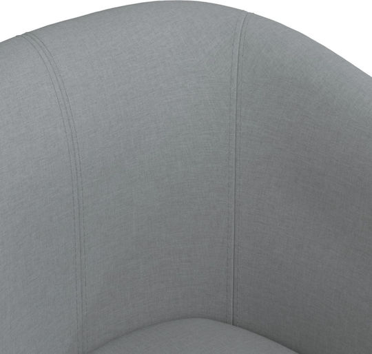 Barrel Sessel mit Fußhocker Light Grey 70x56x68cm