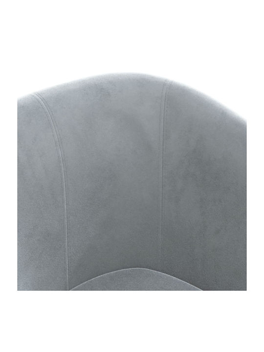 Barrel Armchair with Footstool Dark Grey 70x56x68cm