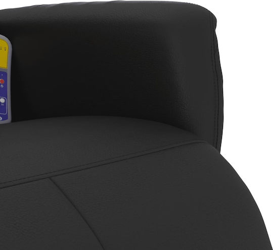 Relaxsessel Friseurwaschbecken mit Fußhocker aus Kunstleder Black 71x84x106.5cm
