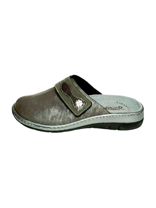 3Rose Winter Women's Slippers in Silver color