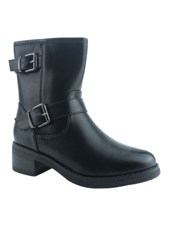 Plato Damen Knöchelstiefel Schwarz