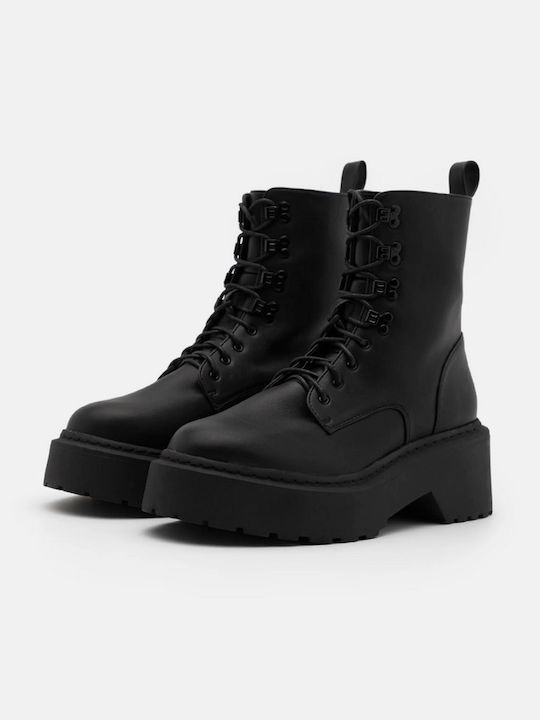 Missguided Women's Ankle Boots with Medium Heel Black