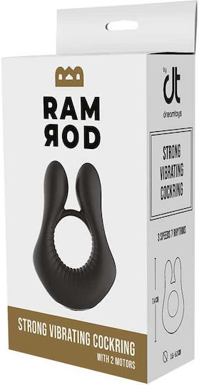 Dream Toys Ramrod Δονούμενο Δαχτυλίδι Πέους Μαύρο