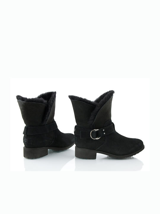 Ugg Australia Piele Ghete dama Negru