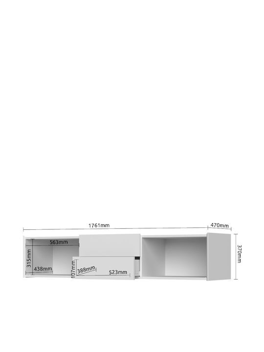 Έπιπλο Τηλεόρασης Spike Plus Μπεζ Μ176xΠ47xΥ37cm