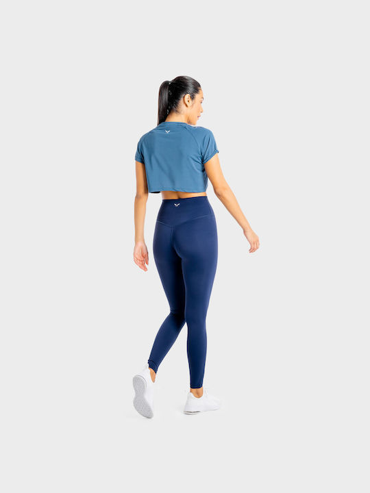 Squatwolf Women's Long Training Legging High Waisted & Push Up NAVY SCOR-F05N