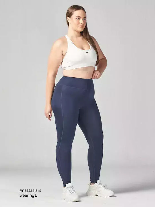Schulung Frauen Lang Leggings Hochgeschnitten & Push Up Navy