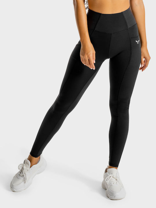 Onyx Ausbildung Frauen Lang Leggings Hochgeschnitten & Push Up Schwarz