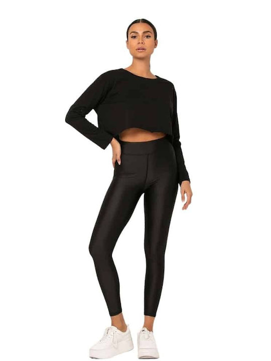 Different Women's Legging Shiny Black