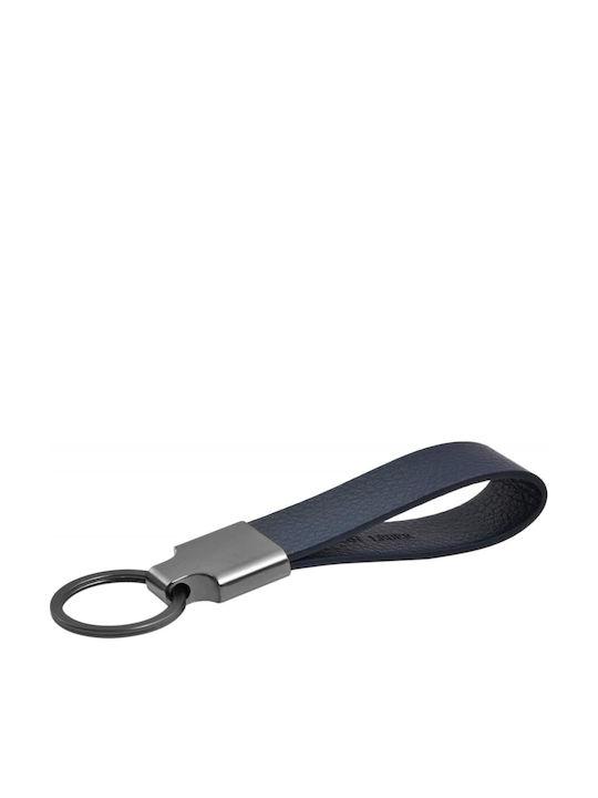 Akzent Schlüsselanhänger Leder Blau