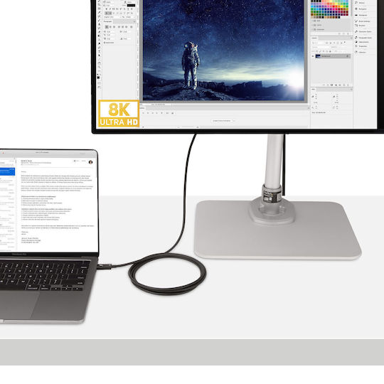 StarTech Thunderbolt 4 Cable 100W Ασημί 2m (A40G2MB)