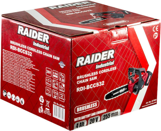 Raider Pruning Battery Chainsaw 1x4Ah 20V 2.31kg with Blade 22.5cm