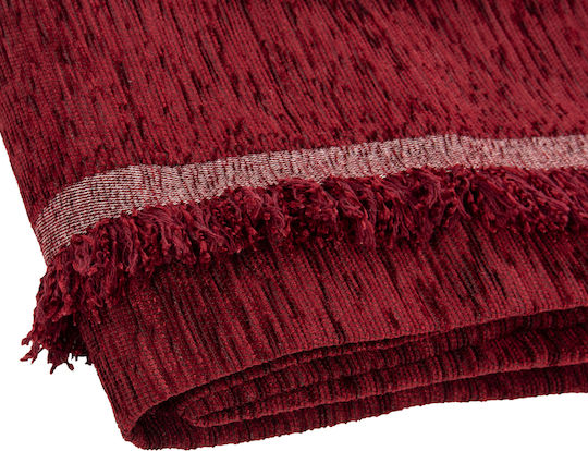 HomeMarkt Dreamtopia Three-Seater Sofa Throw Chenille 170x295cm Burgundy
