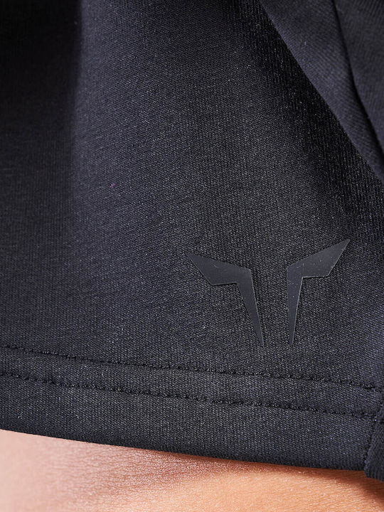 Bluze Damă Sport Crop Top Fără Mânecă Negru