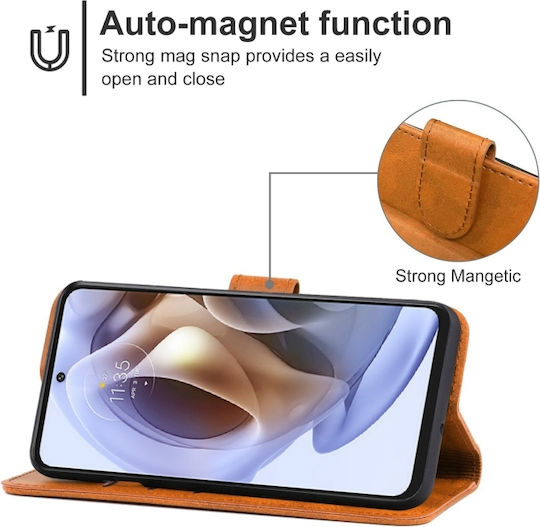 Wallet Δερμάτινο Καφέ (Moto G31)