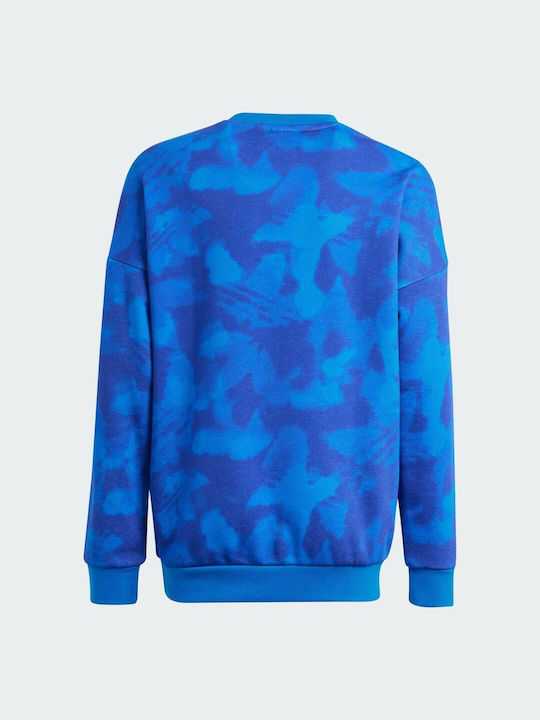 Детски суитчър Син Print Crew Sweatshirt
